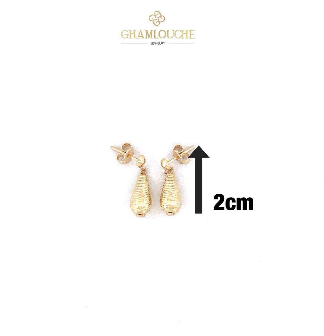 18K Italian Gold Dangle Earrings