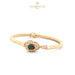 18K Gold Bangle with Stones