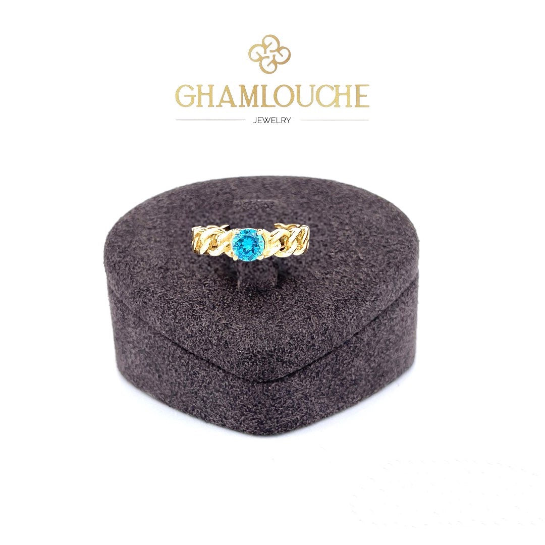 18K Gold Ring with a Stone
