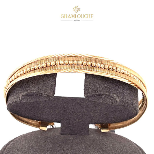 18K Italian Gold Modern Bangle