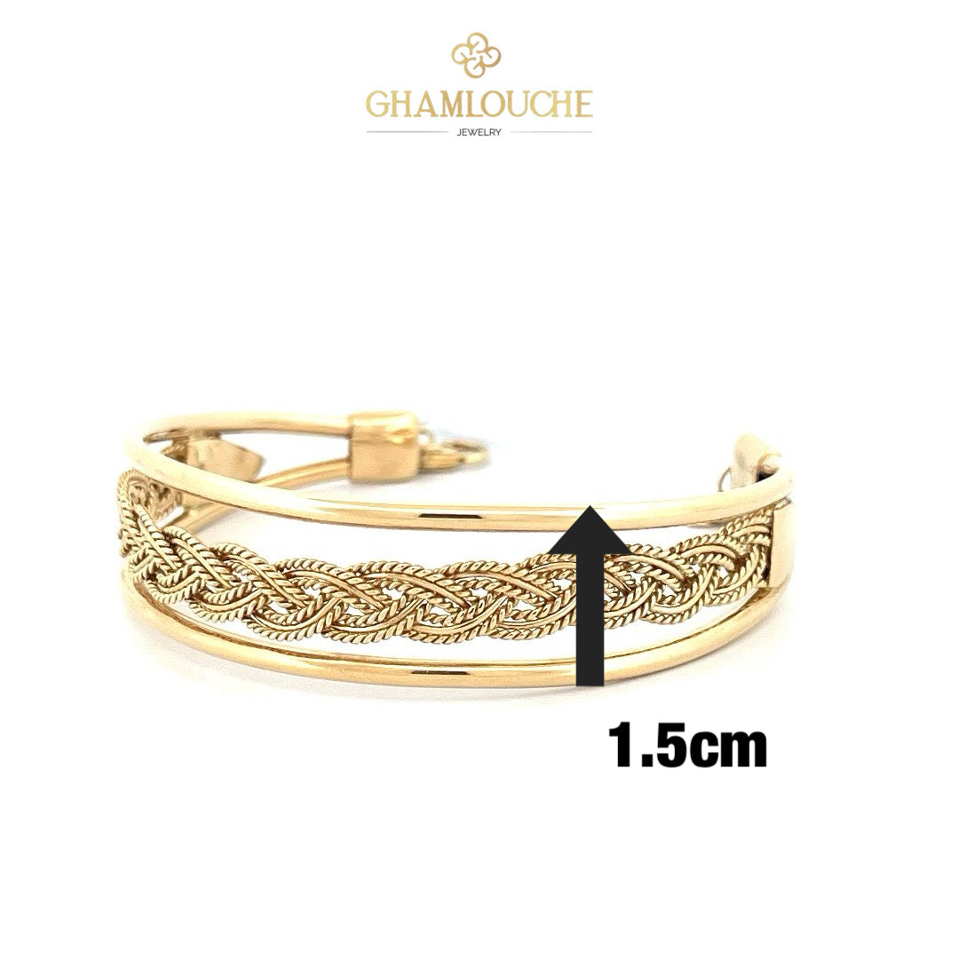 18K Gold Modern Bangle