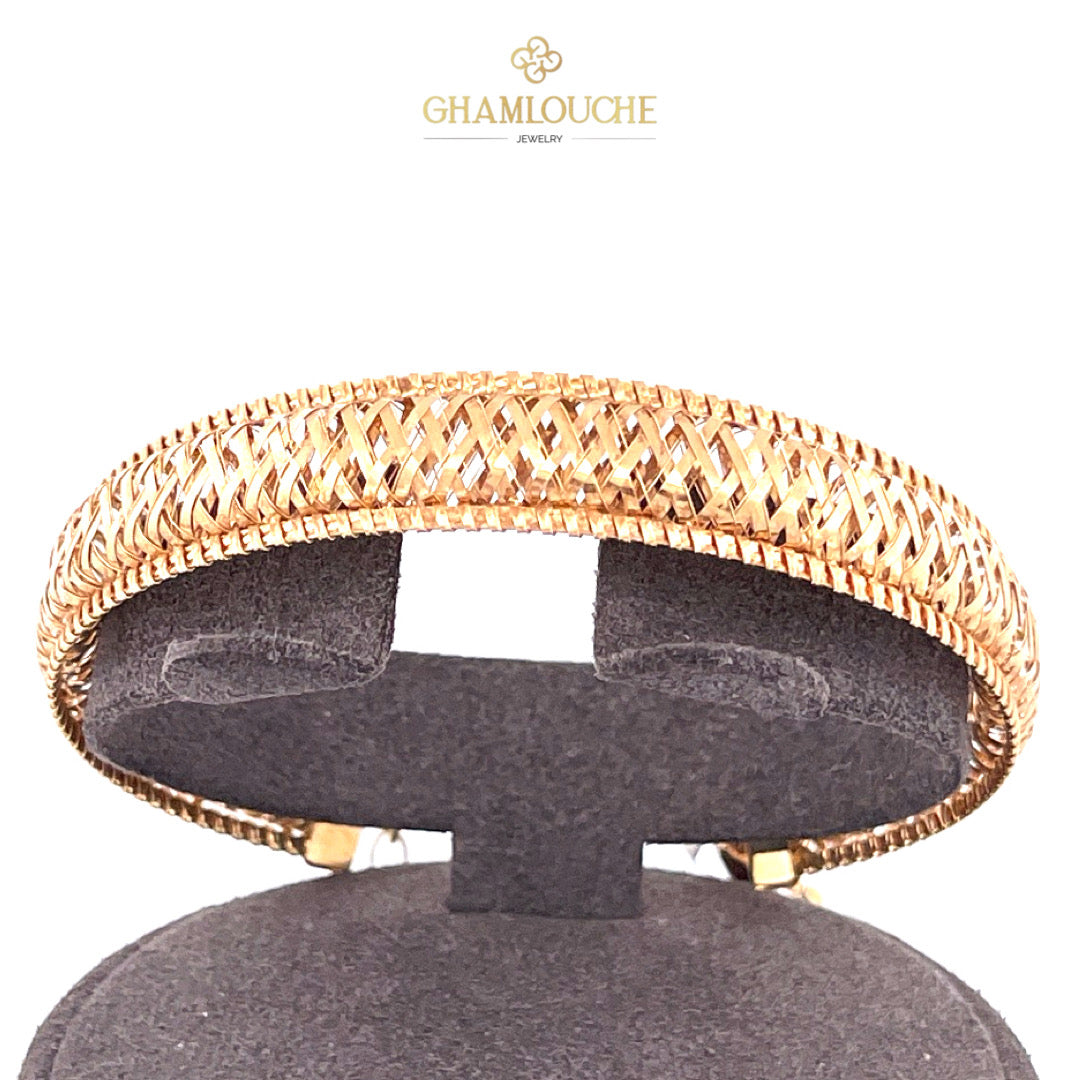 18K Italian Gold Modern Bangle