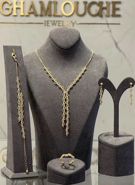 18K Italian Gold Tassel Set