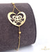 18K Gold Heart Simple Bracelet