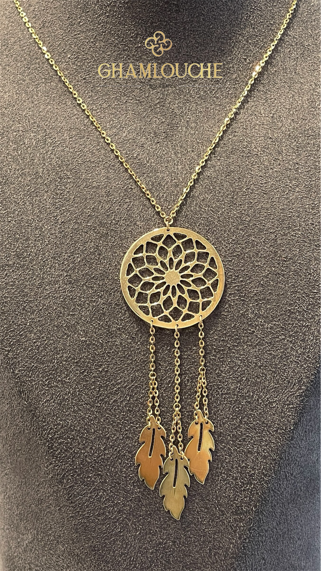 18K Gold Dreamcatcher Necklace