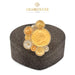 18K Yellow , White and Rose Gold Ring Frame For 21K 1/4 2g Lira King George V Gold Coin
