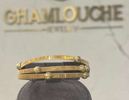18K Italian Gold Modern Bangle