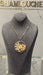 18K Yellow , White and Rose Gold Necklace Frame For 21K 1/4 2g Lira King George V Gold Coin