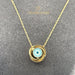 18K Gold Evil Eye Necklace with Enamel