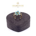 18K Gold Flower Ring with Enamel