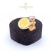 18K Yellow, White and Rose Gold Ring Frame For 21K 1/4 2g Lira King George V Gold Coin