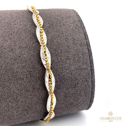 18K Italian Yellow and White Gold bracelet