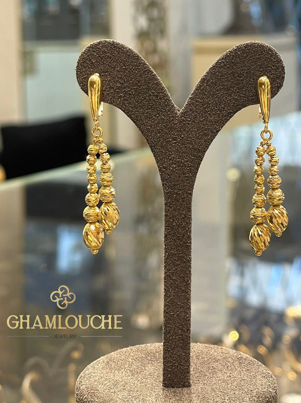 18K Italian Gold Dangle Earrings