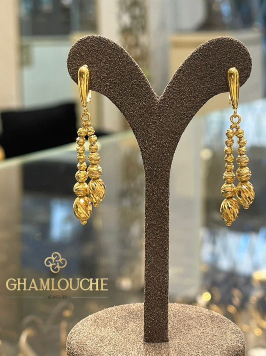 18K Italian Gold Dangle Earrings