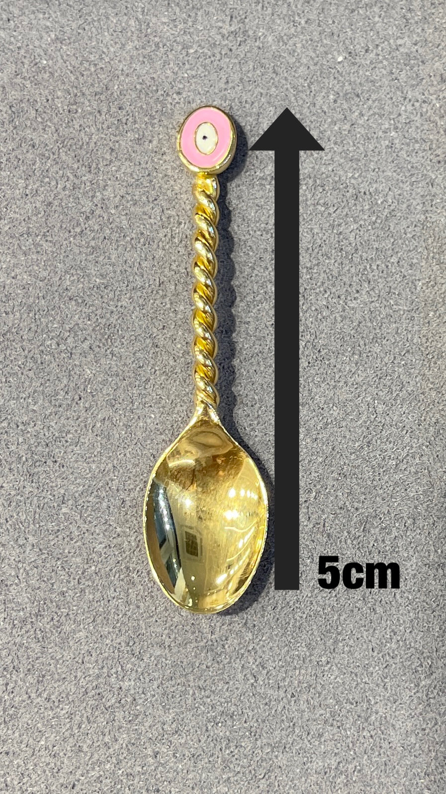 18K Gold Evil Eye Kid’s Spoon with Enamel