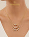 18K Yellow, White and Rose Gold Necklace