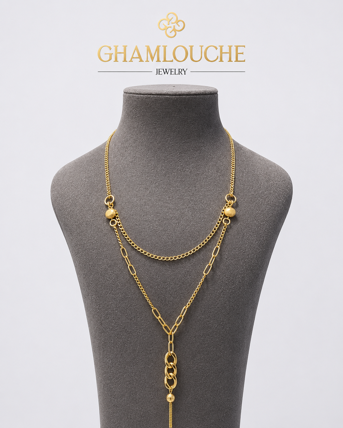 18k Gold Long Necklace