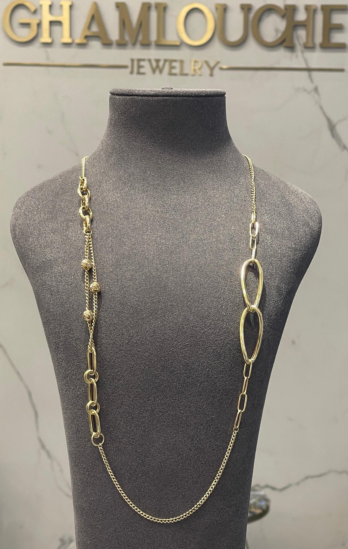 18K Gold Modern Necklace