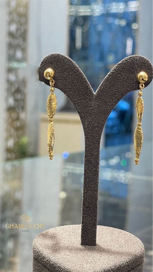 18K Italian Gold Dangle Earrings