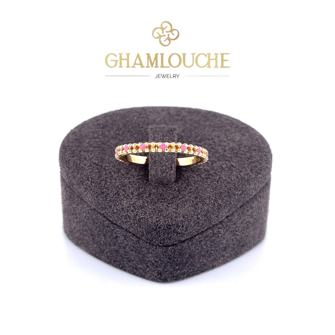 18K Gold Ring with Stones