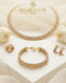 18K Italian Yellow , White and Rose Gold Set