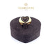 18K Gold Heart Ring with Stones