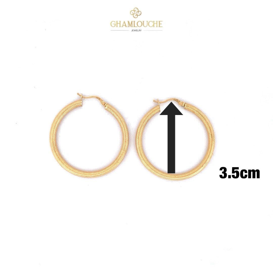 18K Italian Gold Hoop Earrings