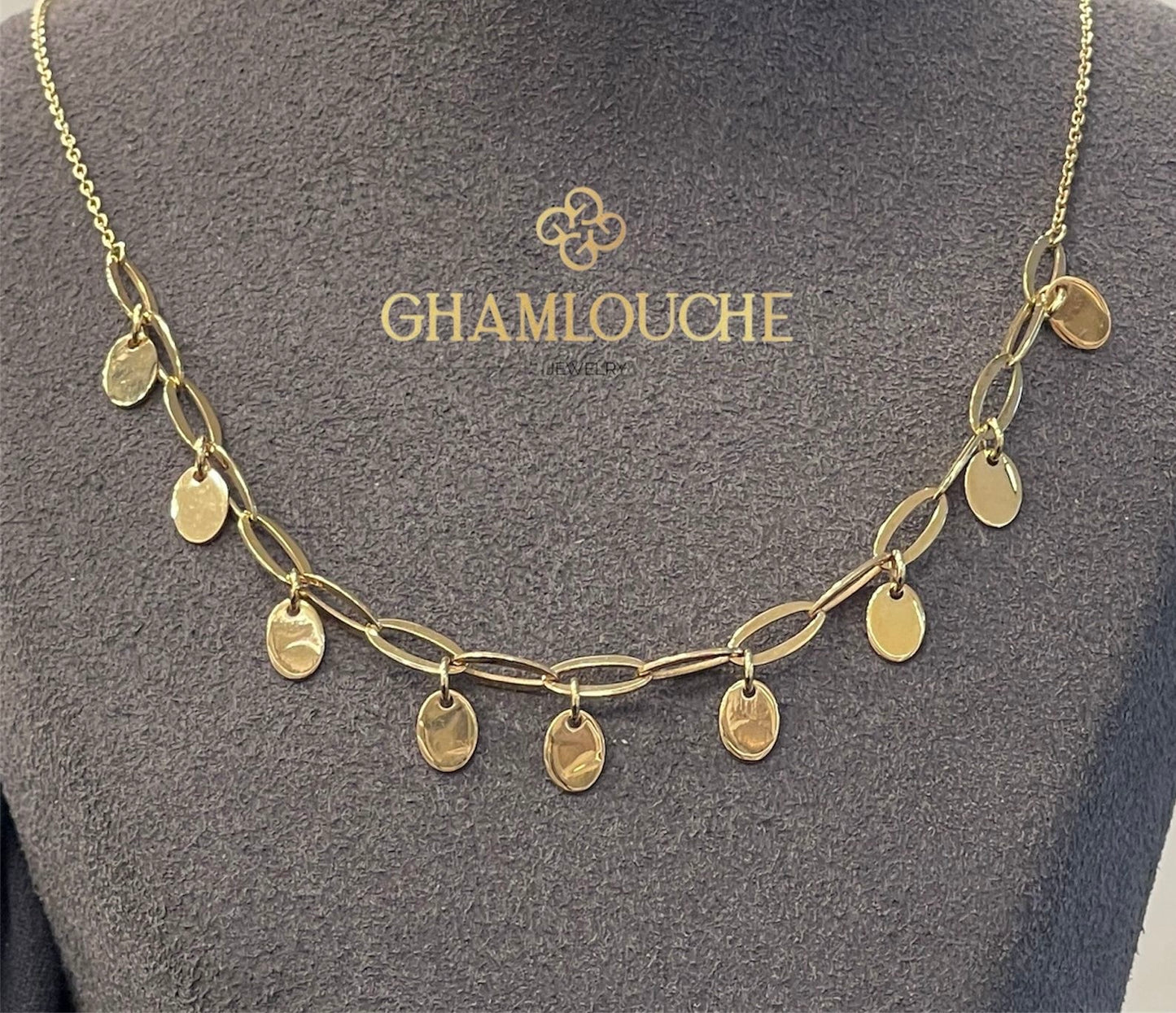 18K Gold Modern Necklace