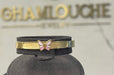 18k Gold Butterfly kid's Girl Bangle with Enamel