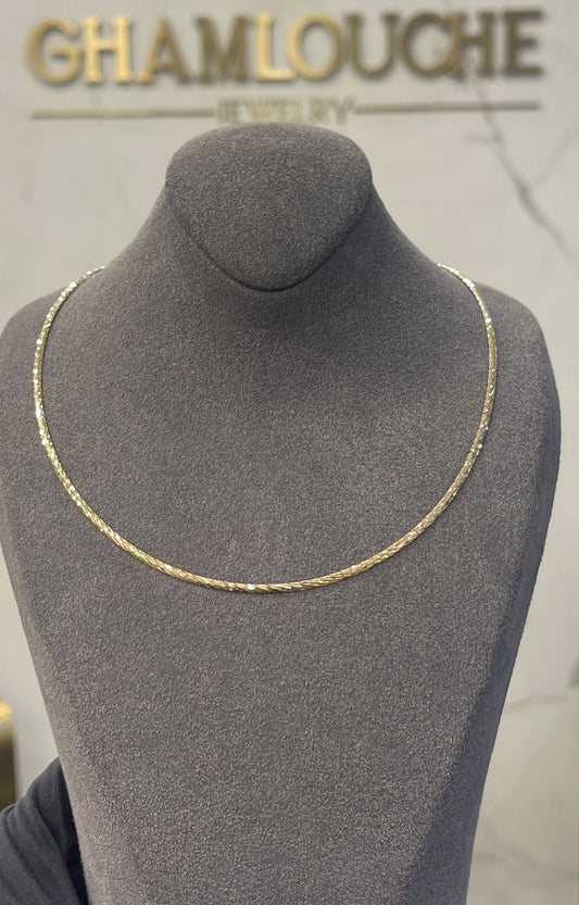 18K Italian Gold Smooth Necklace