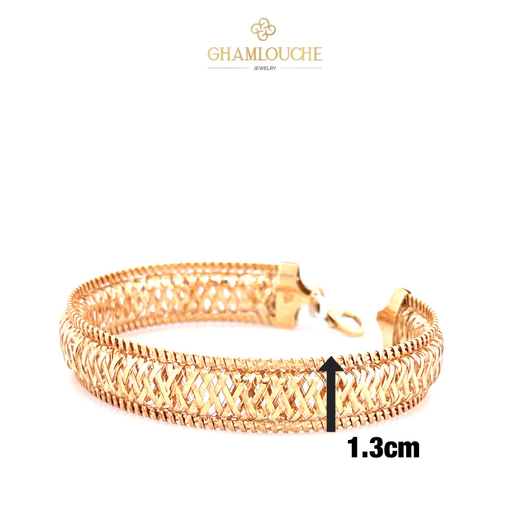 18K Italian Gold Modern Bangle