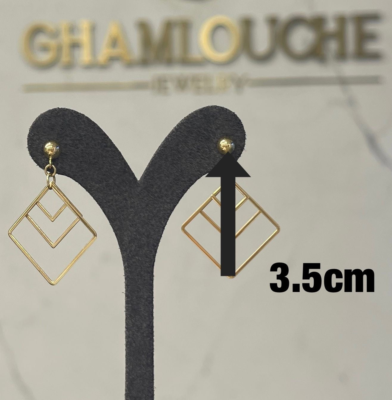 18K Gold Dangle Earrings