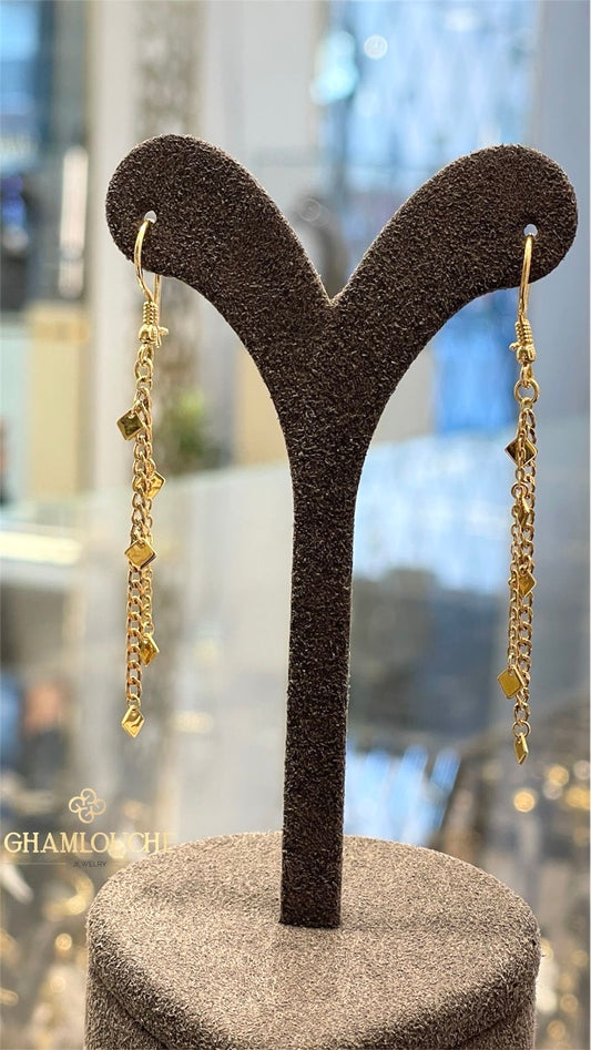18K Gold Dangle Earrings