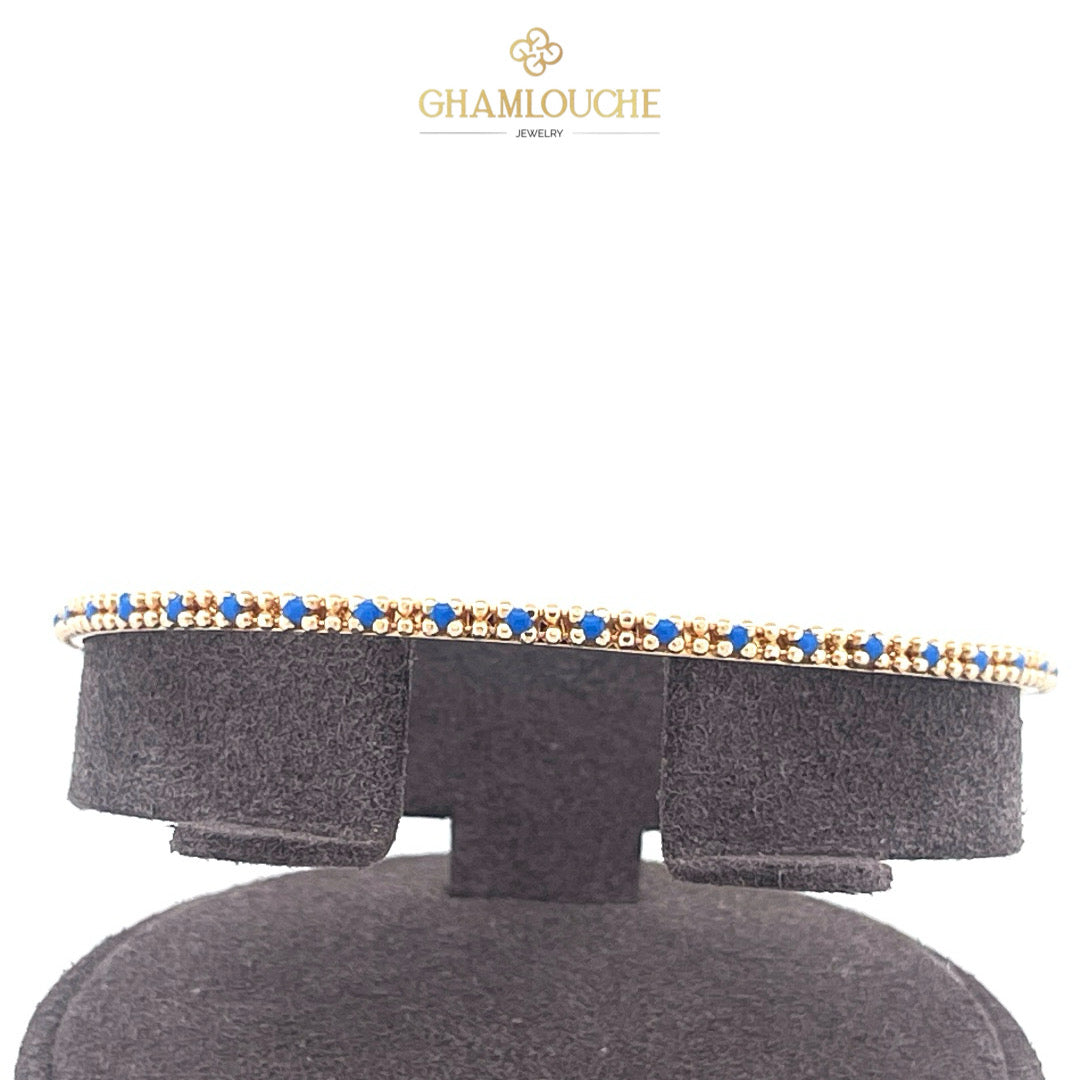 18K Gold Bangle with Stones