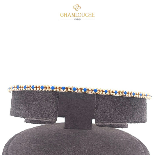 18K Gold Bangle with Stones