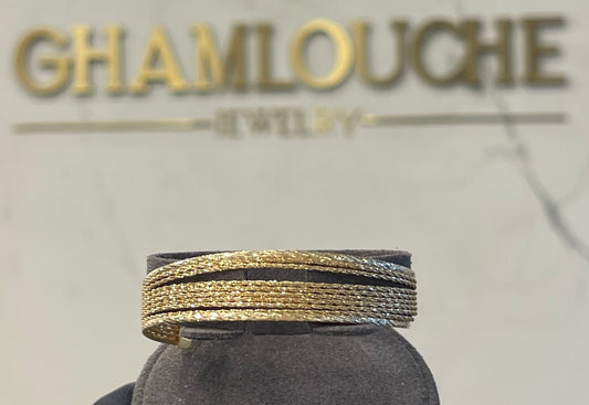 18K Italian Gold Modern Bangle