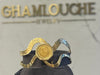 18K Gold Bangle Frame for 21K 1/4 2g Lira King George V Gold Coin