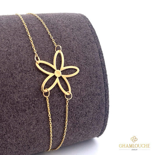 18K Gold Flower Bracelet
