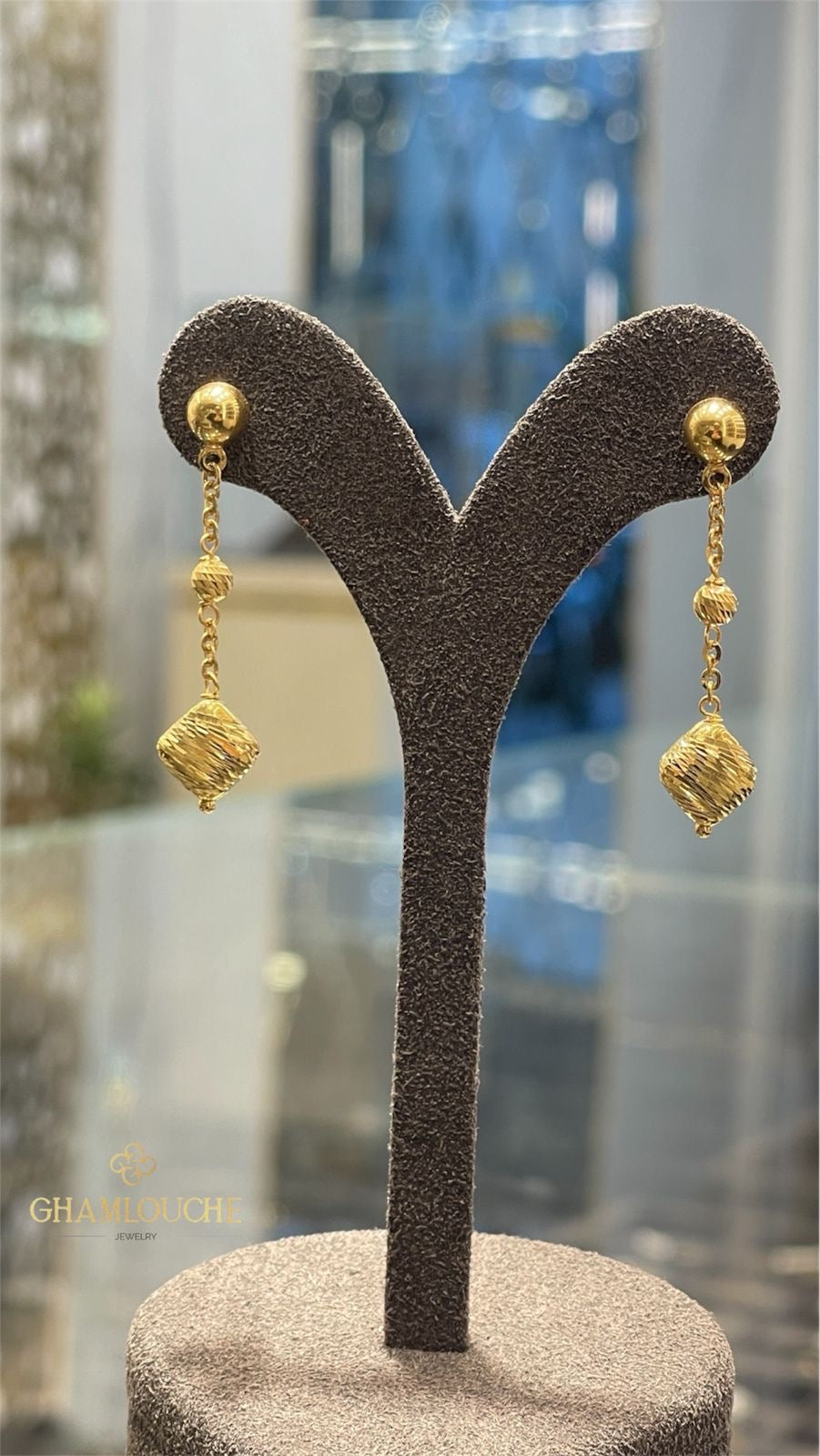 18K Italian Gold Dangle Earrings