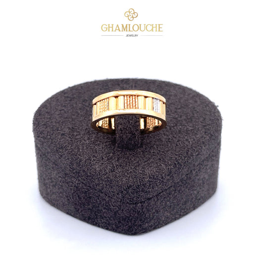 18K Yellow, White and Rose Gold Ring