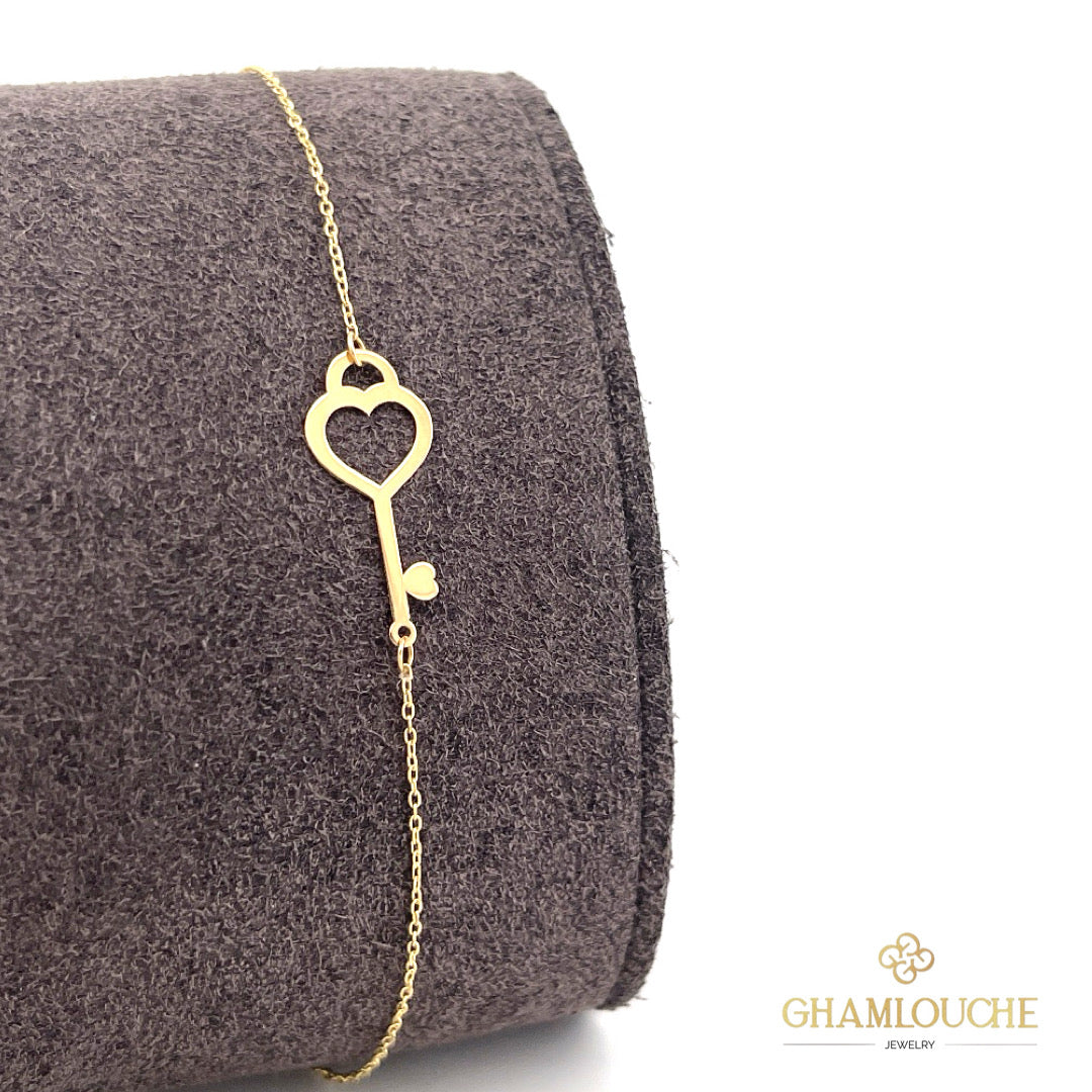 18K Gold key Bracelet