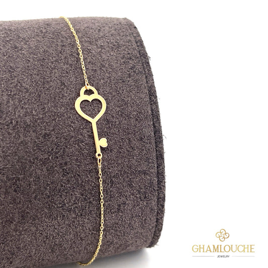 18K Gold key Bracelet