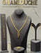 21K Gold Modern Wheat Motif Set