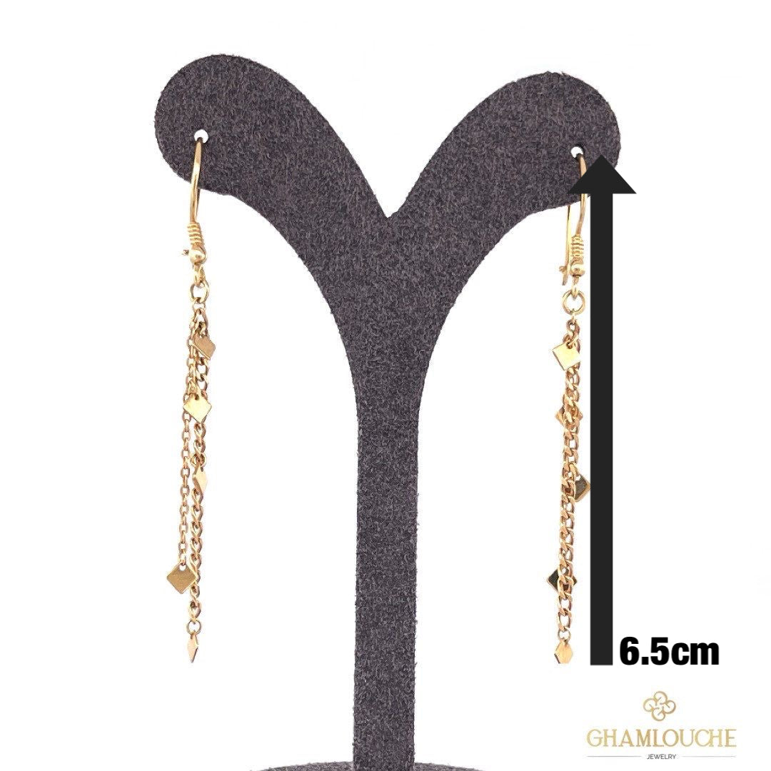 18K Gold Dangle Earrings