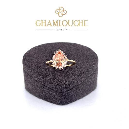 18K Gold Ring with Stones