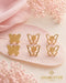 18K Gold Butterfly Stud Earrings