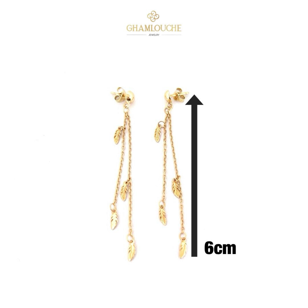 18K Gold Dangle Earrings