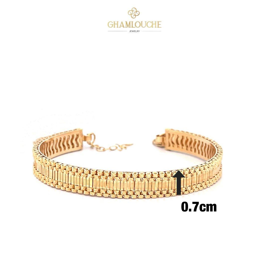 18K Italian Gold Modern Bangle