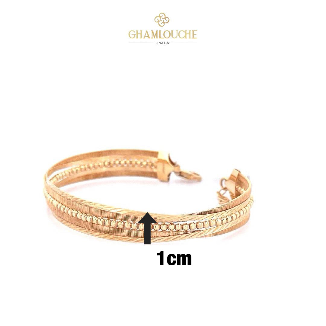 18K Italian Gold Modern Bangle