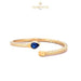 18K Gold Bangle with a Stone